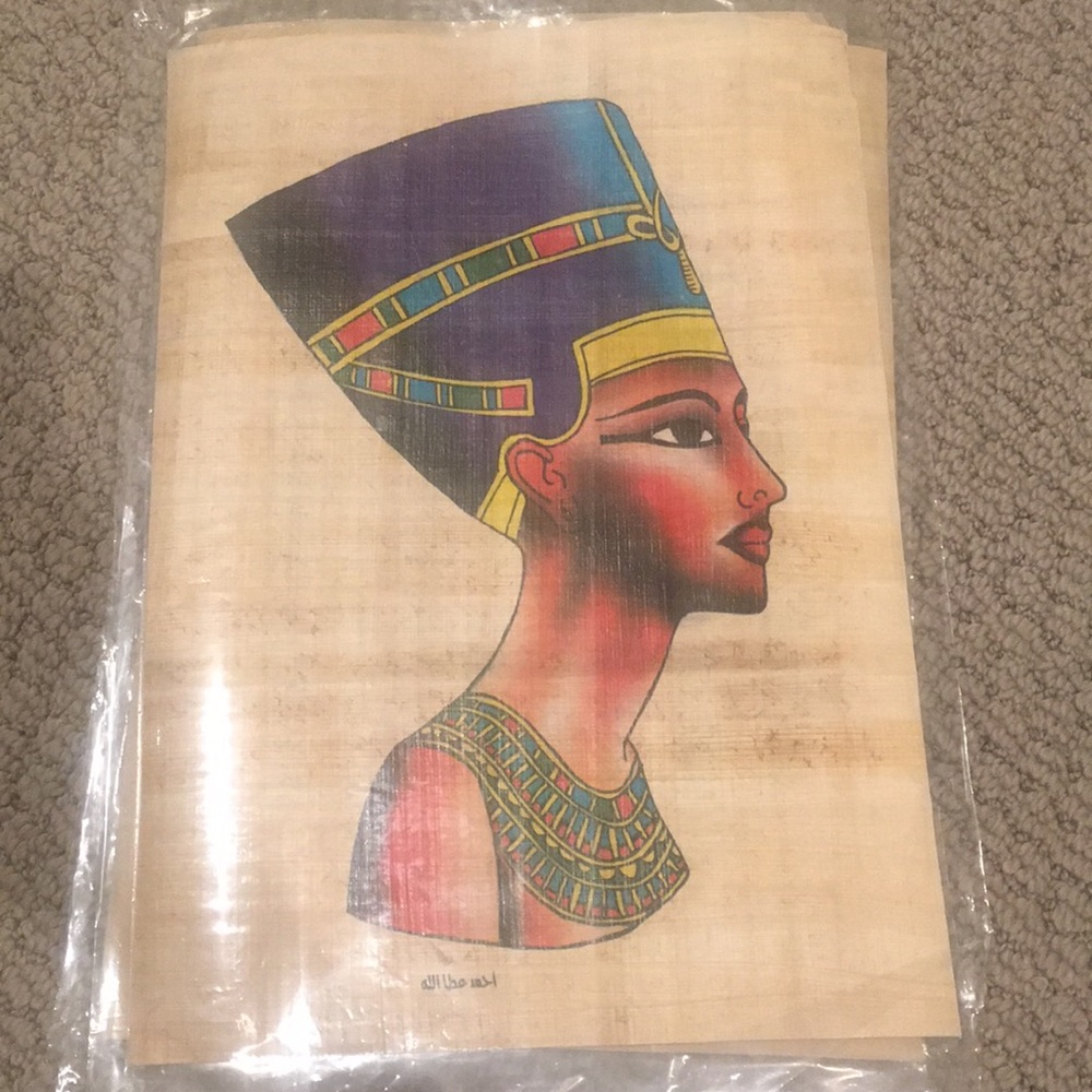 Ancient Egypt 8 drawings on papyrus paper.